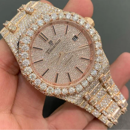 42mm Audemars Piguet Royal Oak Moissanite Bust Down Watch