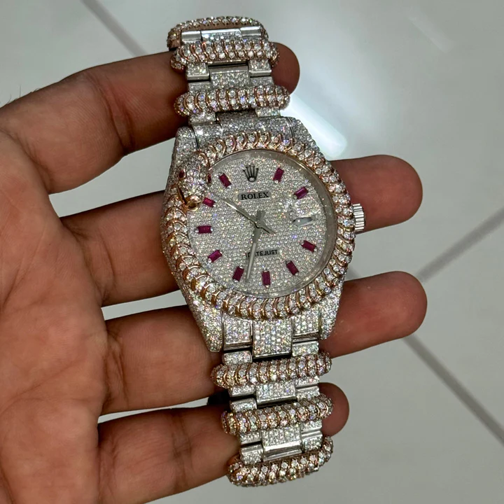 Moissanite_Rolex_Date-Just_Snake_Diamond_Watch_2