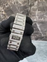 Discover the Moissanite Cartier Santos Watch with a stunning blue dial, luxury-inspired design, and brilliant moissanite stones. A bold, elegant timepiece perfect for collectors and fashion lovers.